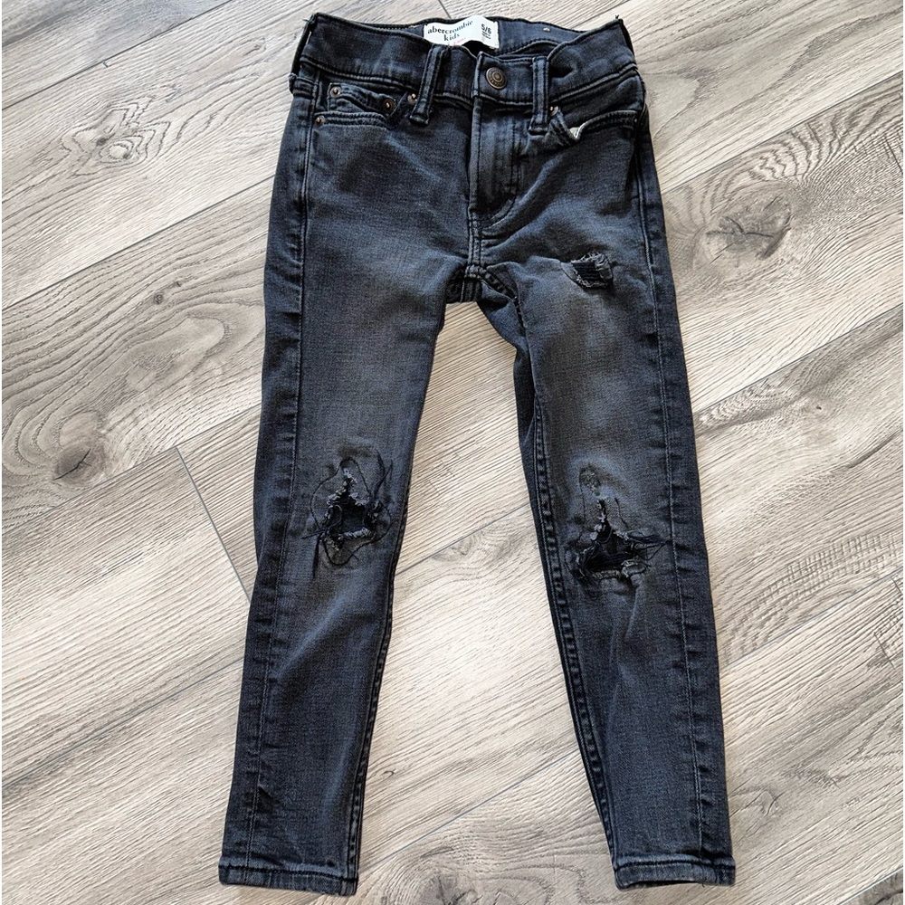Toddler boy black skinny distressed jeans